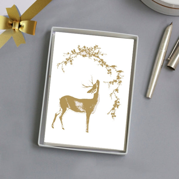 Greeting Card - Deer in the Golden Woods