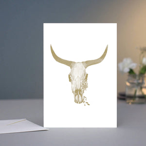 Greeting Card - Cow Skull