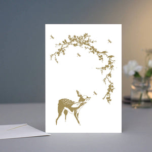 Greeting Card - Fowl With The Golden Leaves